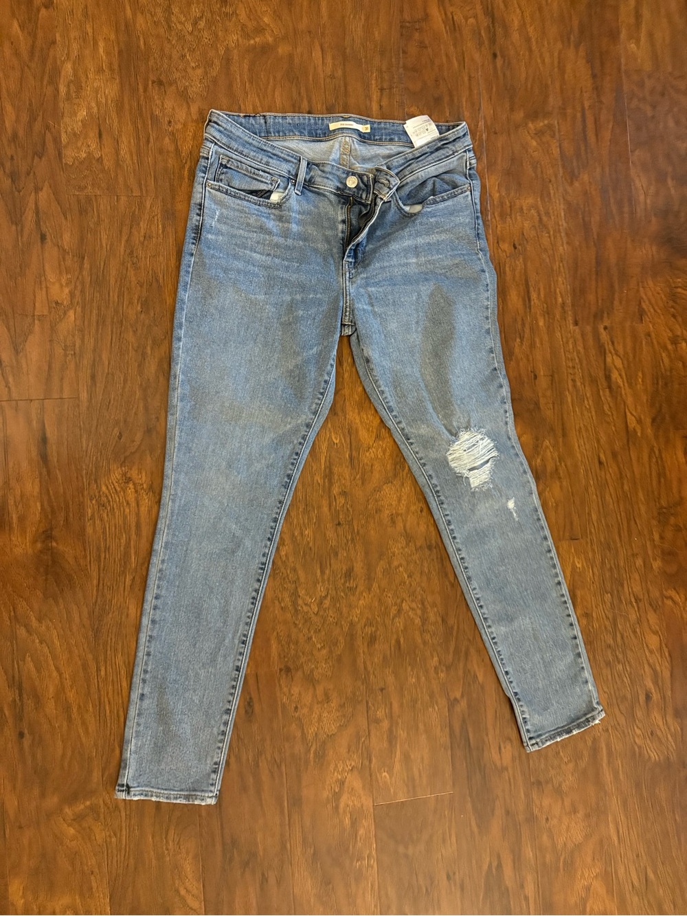 Levi's Light Blue Distressed Skinny Jeans W31 L30